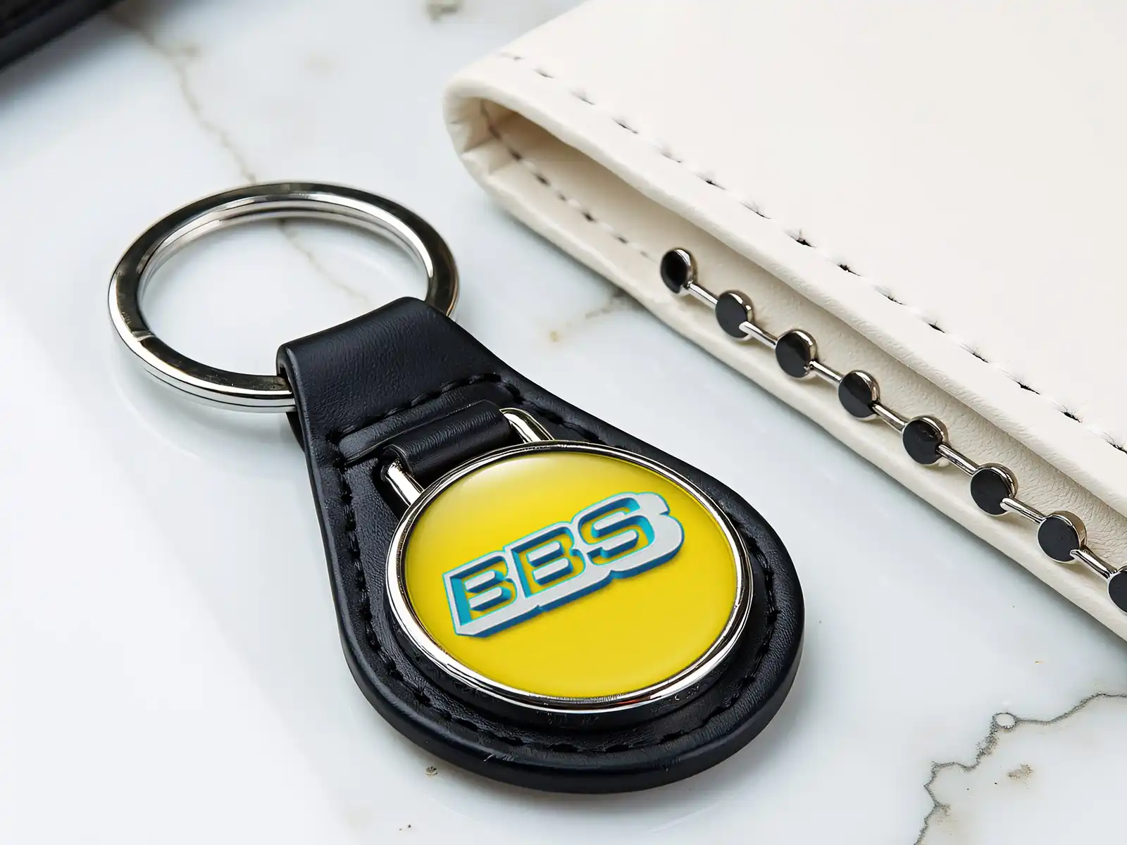 BBS Cartera Cuero Guarda Tarjetas y Llaves Compacto